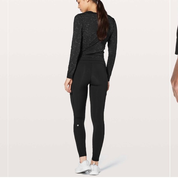 LULULEMON Speed Up Tight Legging Pockets Black Size 4 Tall - Picture 2 of 16